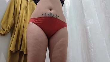 Shopping and Wet Panties in Public Store 4K