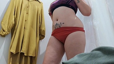 Shopping and Wet Panties in Public Store 4K