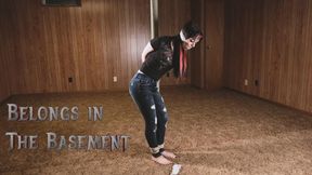 Belongs in The Basement 4k | Ditria Rose sways from side to side against the pole she's tied to in an old, dusty basement!