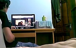 Caught jerking off by his friend