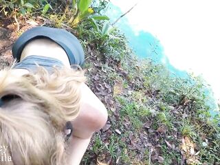 Vacation Jungle Sex - Lewd Couple Bang On Hiking Trail And Almost Get Caught