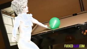 ”Bitch with clown makeup posing naked”