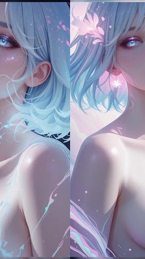 Aesthetic Ai Art: Ethereal Nude Portraits in Neon Dreams"