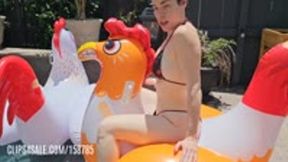 Riding An Inflatable Cock