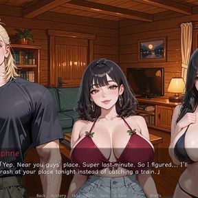 Ntr&#039;d by My Friend #12 Ai Hentai Game - Masturbating Through Shorts