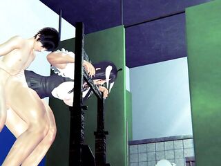 Overlord muscular Albedo bondage anal fuck