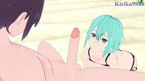 Fucking on the beach with Sinon while watching SAO four, it's a sick burn