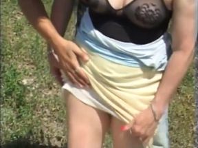 Big black cock in blonde hairy pussy