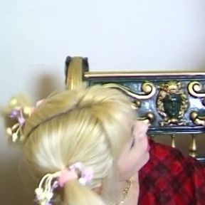 Cute Blonde Teen Sucks Big Cock with Teddy Bear Fun