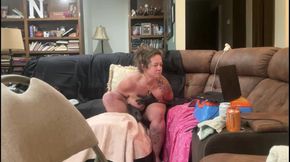 Always with a Mouth Full. Starts with Pegging but Then He Gets a Blow Job.