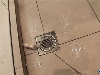 Taking a shower so those sultry lesbian babes wash off the foul of their sexuality off every other