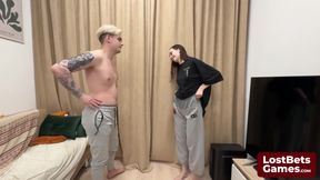 A Thrilling Game of Strip Hand Slap Ends with a Wet Blowjob