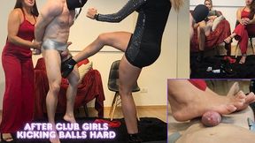 Lytta Blond and Mia Luxx - After Club Ep 3 - Kicking Balls Hard - Alpha Fucks Beta Gets balls kicked until falls to the ground - BALLBUSTING - FOOTJOB - FOOT DOMINATION - FEMALE DOMINATION - CBT - HIGH HEELS - FINDOM - CUCKOLD -