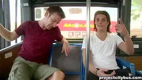 Tyler Bentley Swallows Kevin Crows Cream Pie on Moving Bus—Steamy Gay Ride