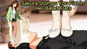 Ballet Flats Trampling - Mistress Sakura Flattens You Down | Animation