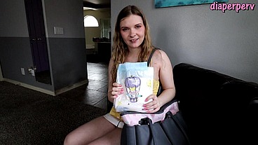 Harlow West is your sweet diapered sitter ABDL
