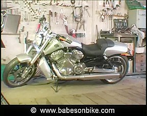 Babe loves latex and bikes