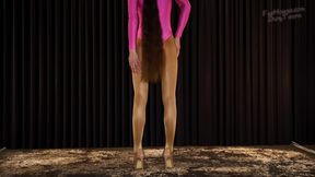 911 Shiny Dance Pantyhose and Pink Spandex Leotard