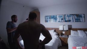 Tiny Black Babe Gets Dpd by Muscle Studs Bts
