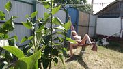 DATEZONE - Amateur platinum blonde reads a book and masturbates outdoors