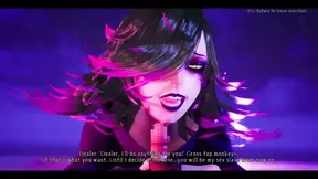 Evil Witch gives footjob & blowjob to Masochism Hero