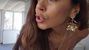 Perfect milf masturbates and gets many explosive orgasms when the neighbor is watching