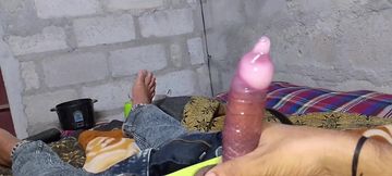 Hot Sexy Gay Boy Condom Masturbation