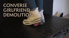 Girlfriend Converse Demolition (45 Degrees Version) - TamyStarly - Cock Balls Crush Trample, Shoejob, Bootjob, CBT, Ballbusting, Trampling, Stomping