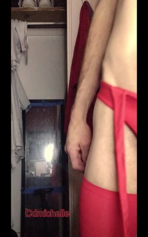Cdmichelle Weariing Red Lingerie