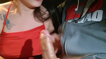 I gave him a ride and sucked his dick until he came in my mouth