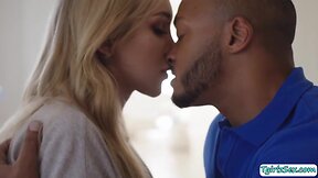 Chesty transvestite analed by her ebony stepbro