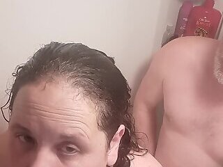 Sex in a tiny shower