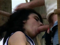 Brunette hookup amateur blowjob and dirtytalk sexdate