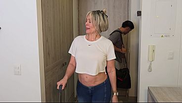 Latin stepmom and stepson share a wild night at the hotel