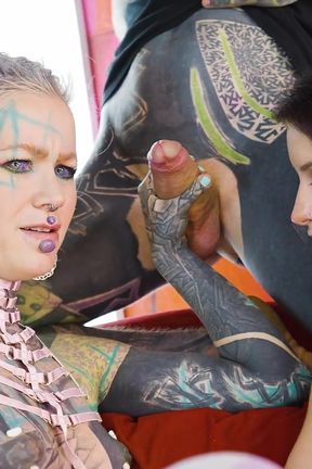 Two Slim Cuties Get Fucked by a Serviceman with Fat Cock