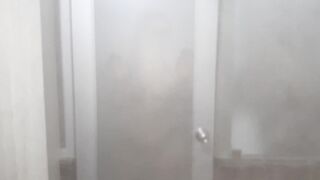 THE SEXUAL cougar BOMBSHELL COMES OUT OF THE SAUNA VERY SWEATY AND GETS SOAK INSIDE FOAM