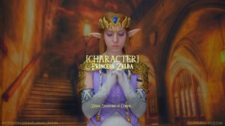 Cosplayerka Zeldy ssie i jeździ na dużym dildo