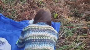 Outdoor Anal and Gagging Cumshot