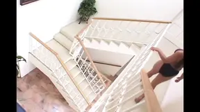 Hot black chick deepthroats and swallows