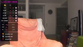 Busty sandy-haired babe webcam solo play