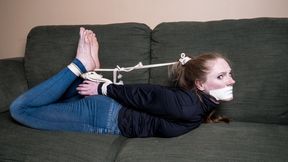 Littlestone Quinn in Barefoot Hogtie and Hairtie