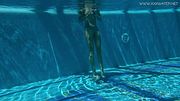 Russian hot model Mary Kalisy naked underwater