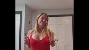 Wife strips to music