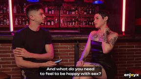 Inked Slut Gagged Choked Railed by Two Beasts Cum Destroyed