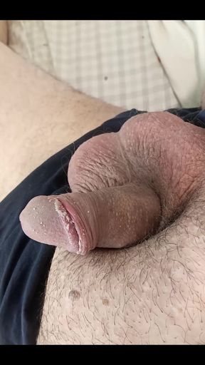 Watch my beautiful white cock shine.