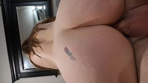 BBW mature woman rides a cock