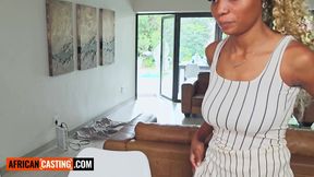 This BLACK TEEN was shy at first... ended up RIDING my cock like a pro and CUMMING everywhere