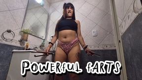 Smoothing my long hair while farting nonstop