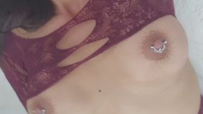 maroon fish net pov cath
