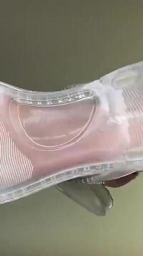 Pink Foxx in Clear Flip Flops